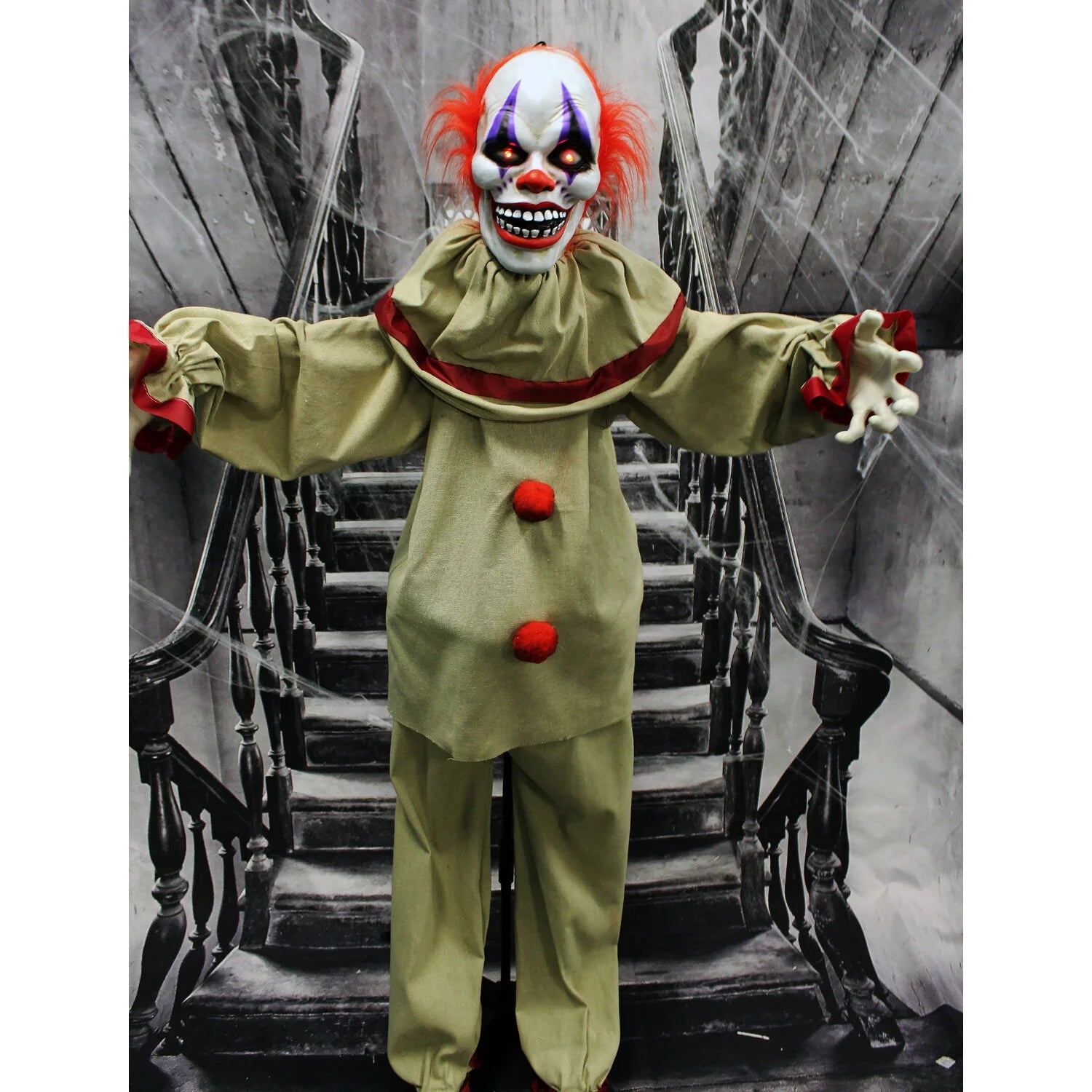 Lifesize Halloween Circus Clown Animatronic