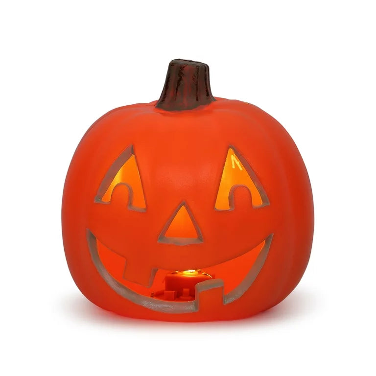 Halloween Orange Light-Up Jack-o’-Lantern Decoration