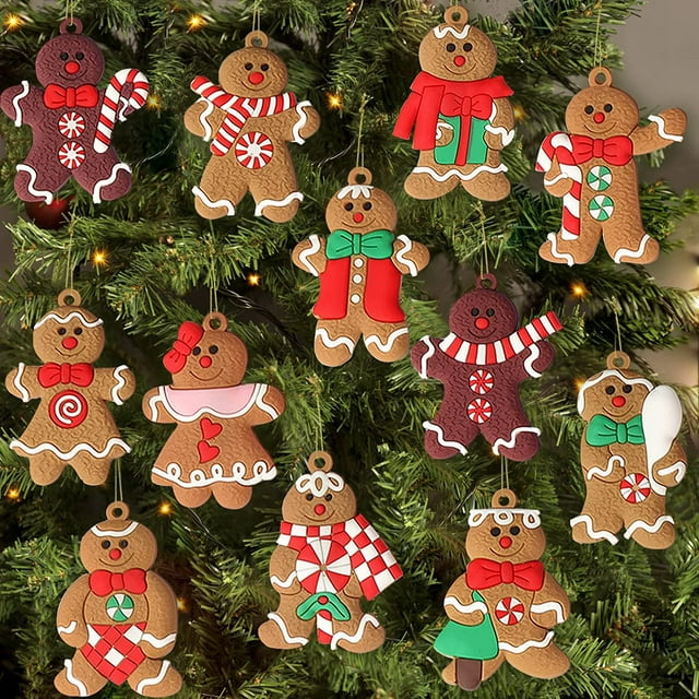 12 Pack Gingerbread Man Christmas Ornament