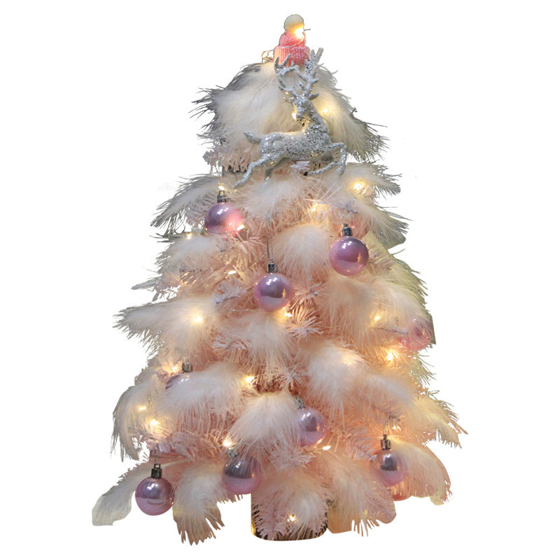 Christmas Tree Pink Feather Indoor Decor