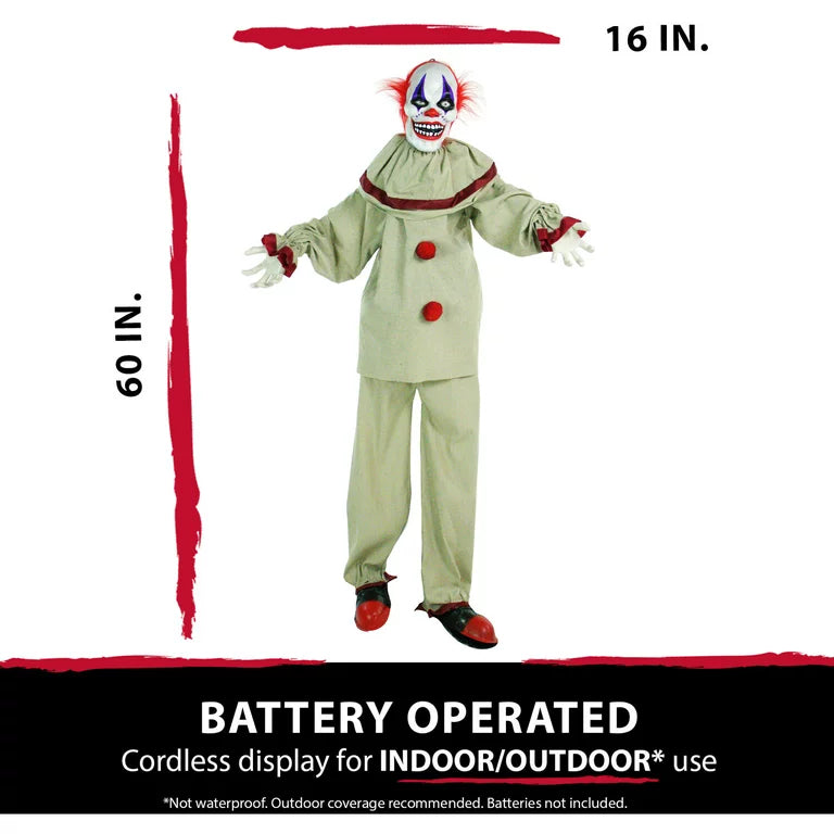 Lifesize Halloween Circus Clown Animatronic