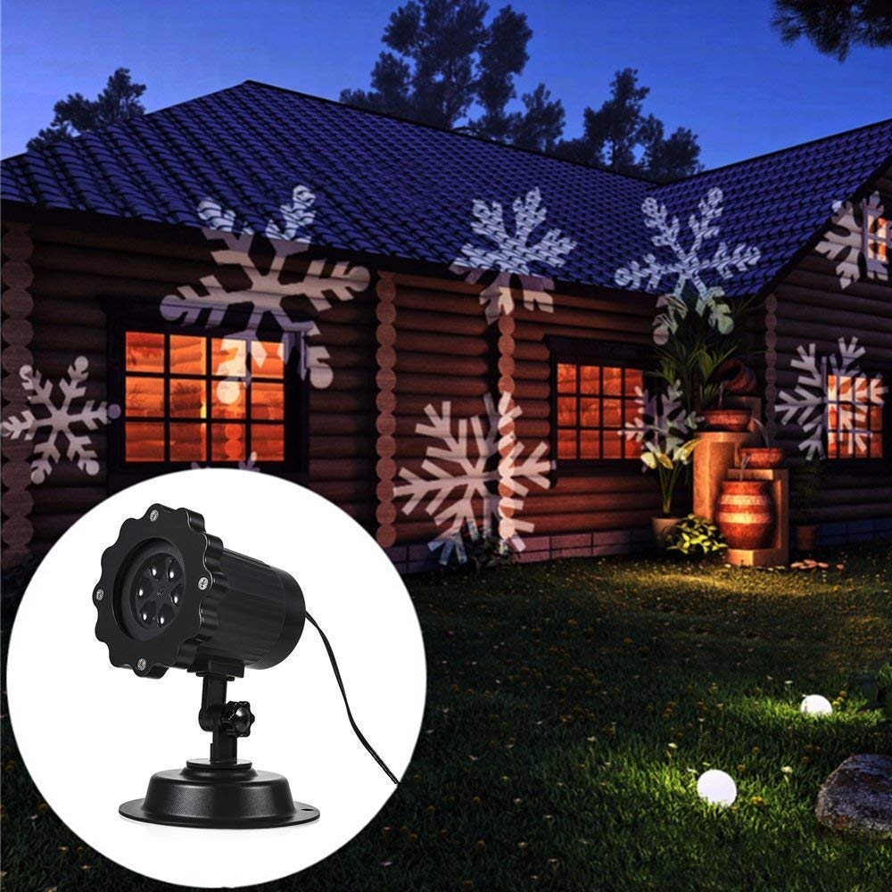 LED Christmas Snowflake Laser Light Projector Outdoor Decor