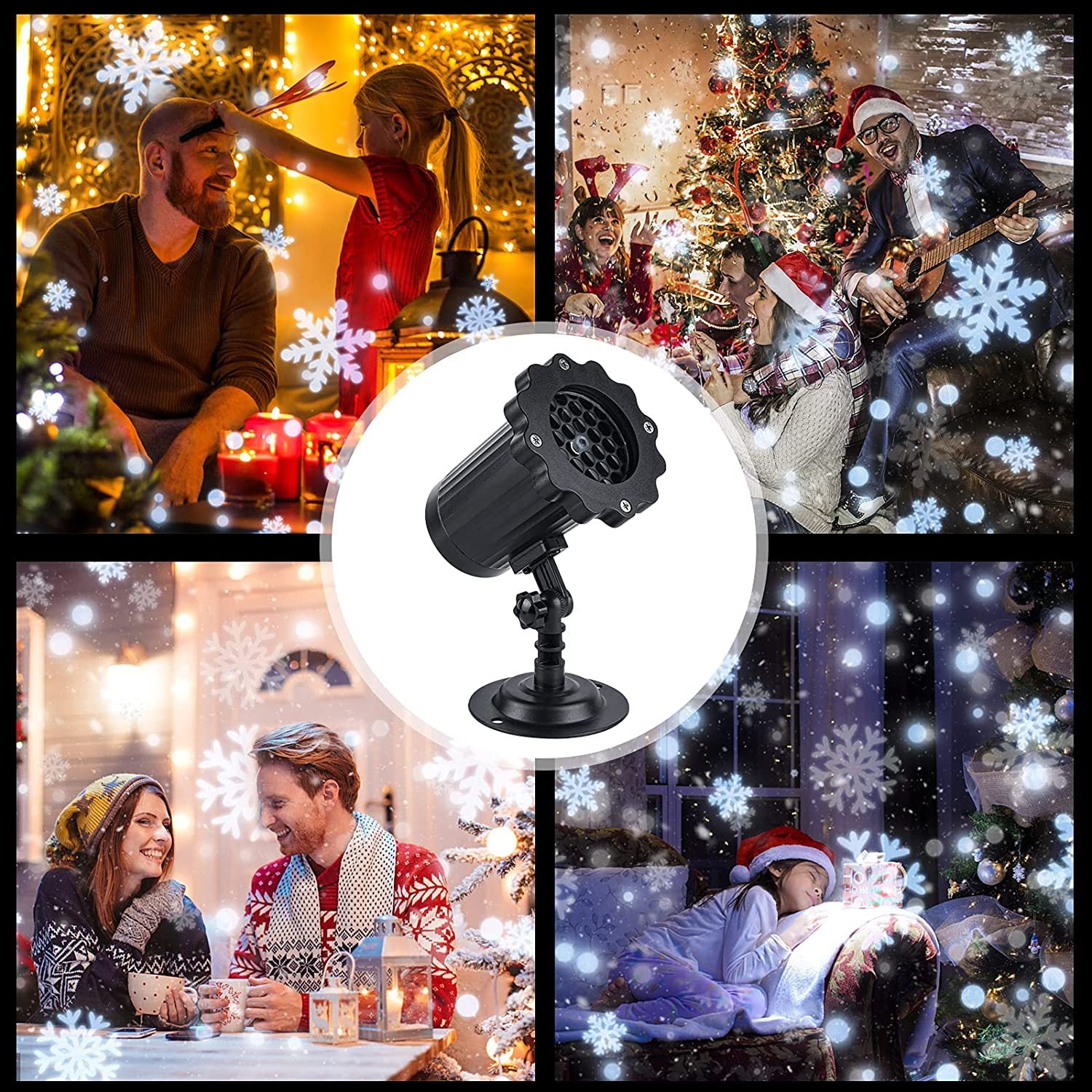 LED Christmas Snowflake Laser Light Projector Outdoor Decor