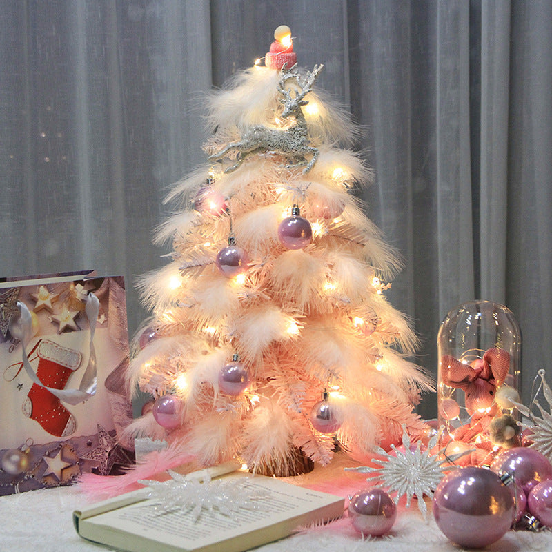 Christmas Tree Pink Feather Indoor Decor