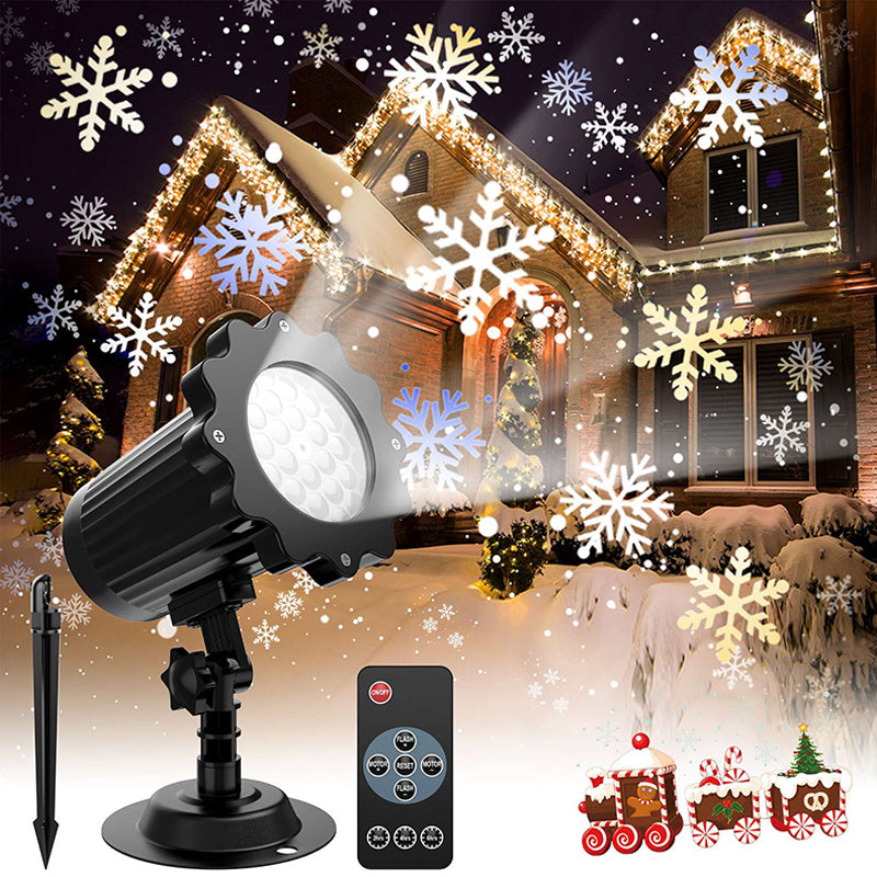 LED Christmas Snowflake Laser Light Projector Outdoor Decor