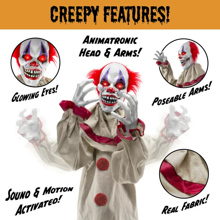 Lifesize Halloween Killer Clown Animatronic