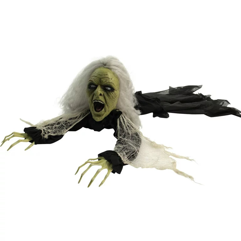 Lifesize Halloween Crawling Witch Animated