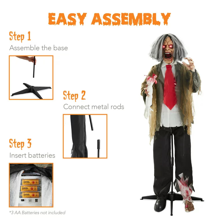 Lifesize Halloween Rotten Zombie Animatronic