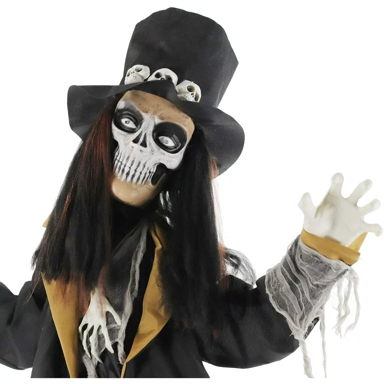 Lifesize Halloween Skeleton Animatronic LED