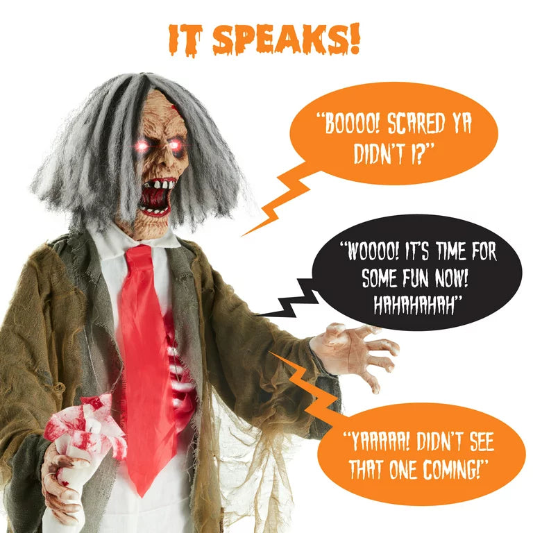 Lifesize Halloween Rotten Zombie Animatronic