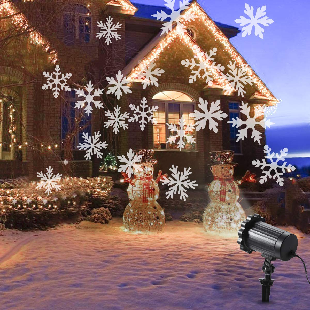 LED Christmas Snowflake Laser Light Projector Outdoor Decor