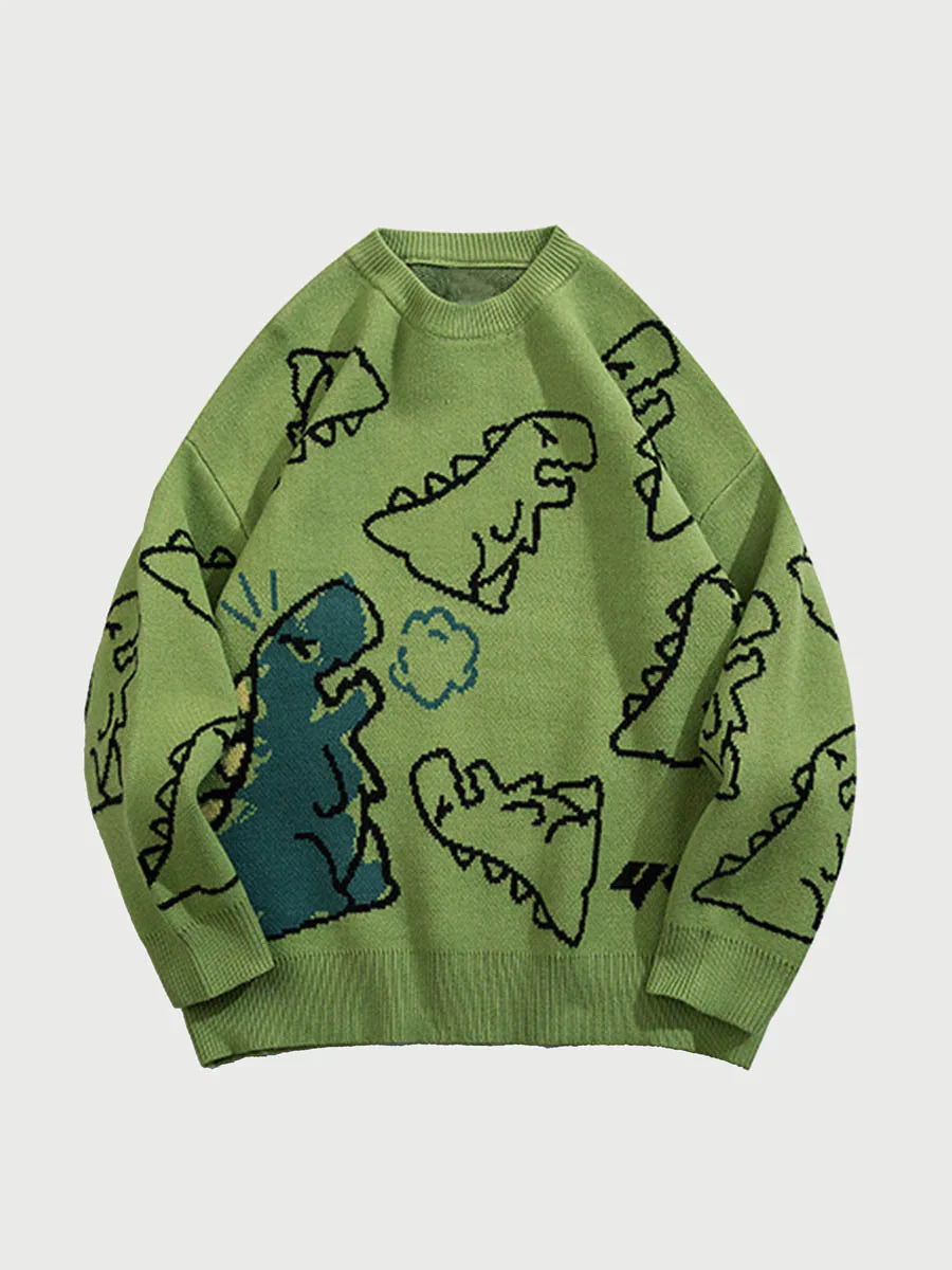 Dinosaur Cartoon Christmas SWEATER