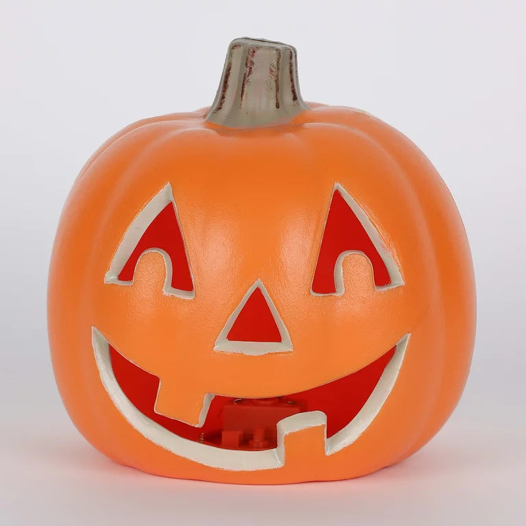 Halloween Orange Light-Up Jack-o’-Lantern Decoration