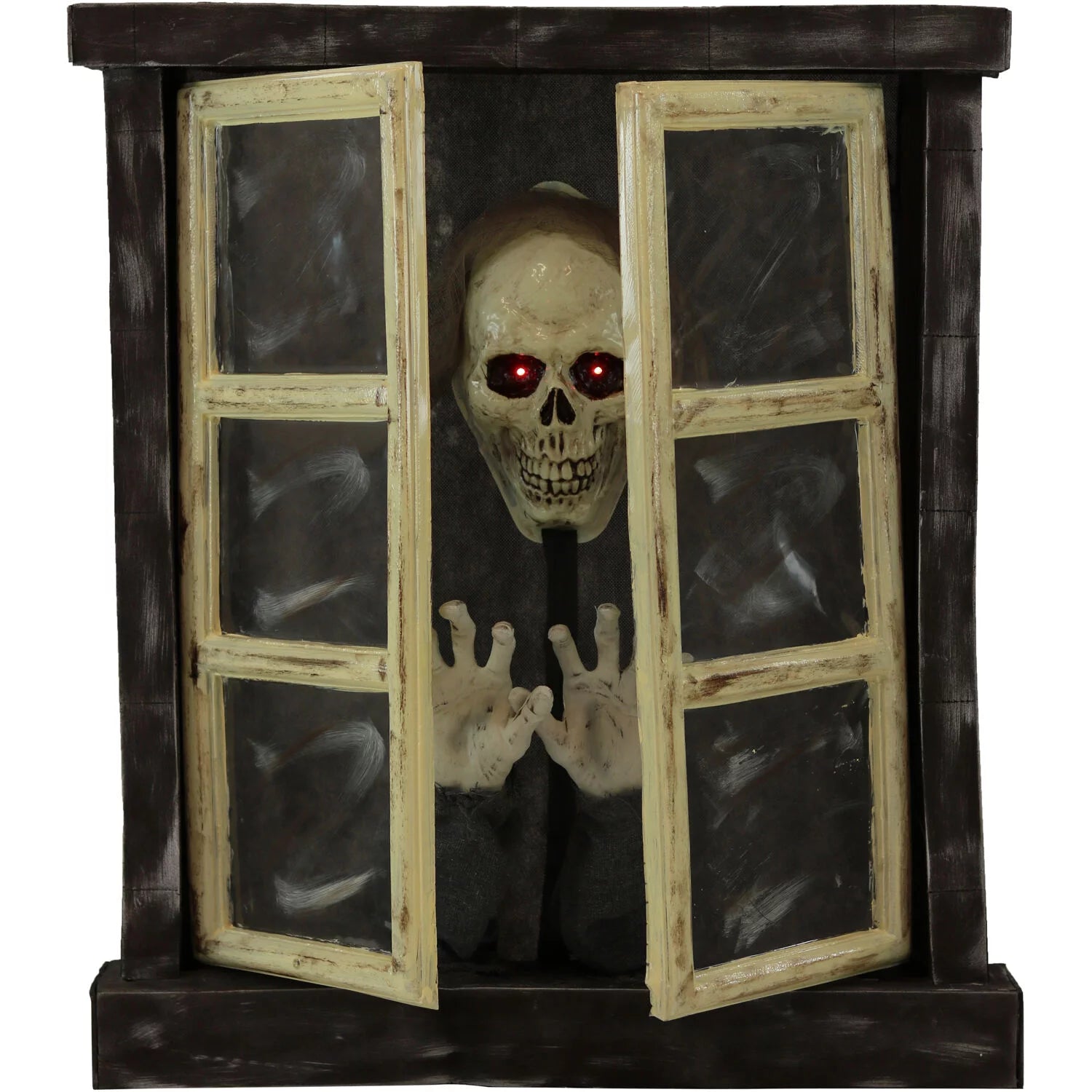 Lifesize Spirit Halloween Animated Window Skeleton Scary Animatronic Outdoor Indoor Decoration