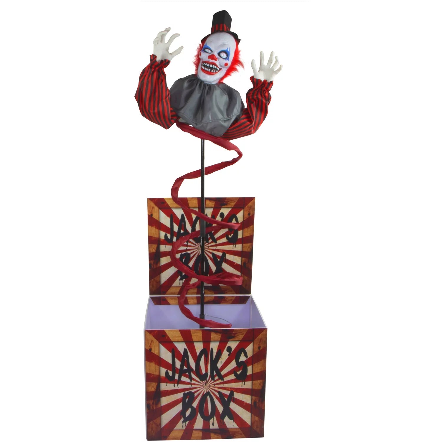 Lifesize Halloween Animated Clown Box Scary