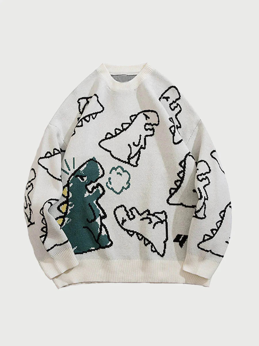 Dinosaur Cartoon Christmas SWEATER