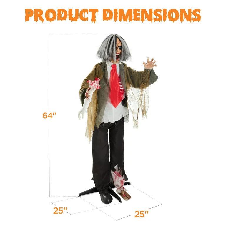 Lifesize Halloween Rotten Zombie Animatronic