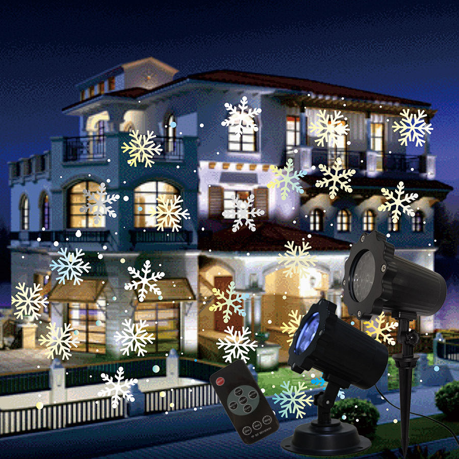 LED Christmas Snowflake Laser Light Projector Outdoor Decor