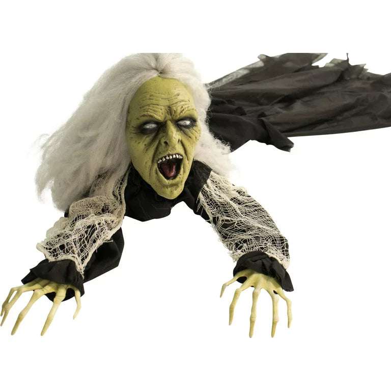 Lifesize Halloween Crawling Witch Animated