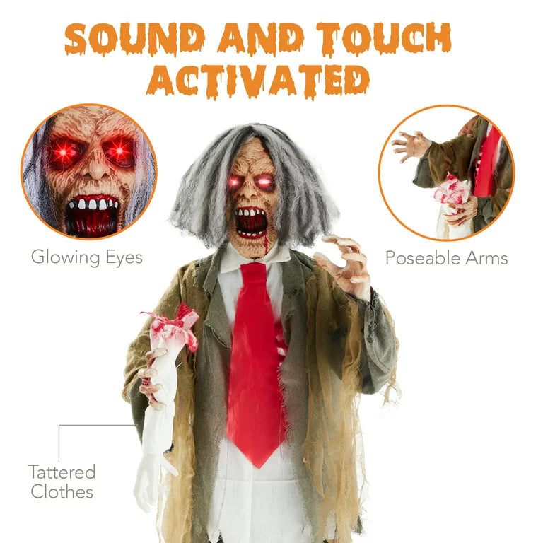 Lifesize Halloween Rotten Zombie Animatronic