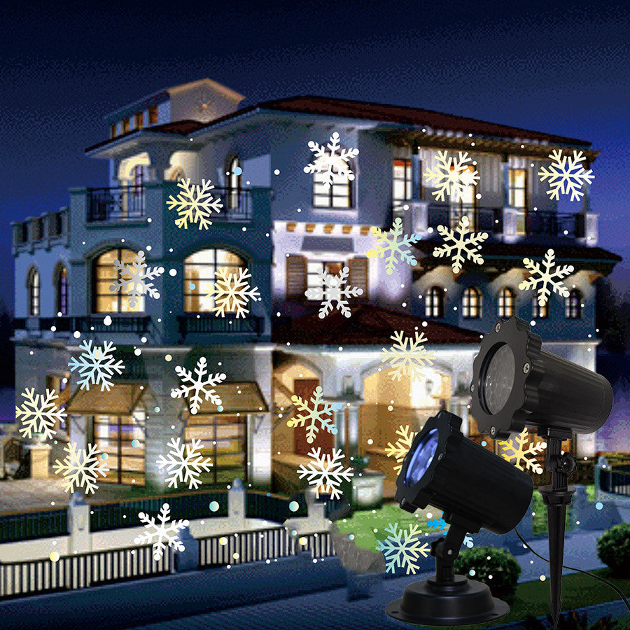 LED Christmas Snowflake Laser Light Projector Outdoor Decor