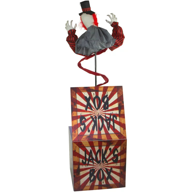 Lifesize Halloween Animated Clown Box Scary