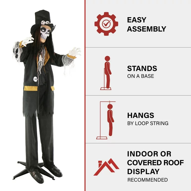 Lifesize Halloween Skeleton Animatronic LED