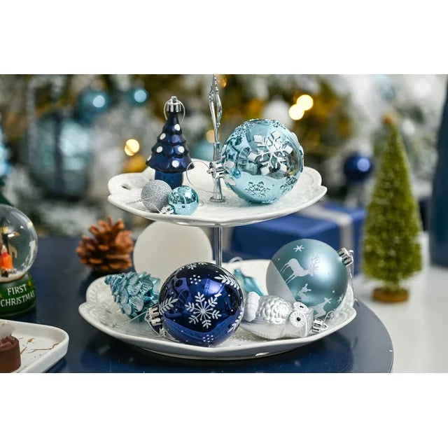 80ct Christmas Ball Ornaments for Tree Decor