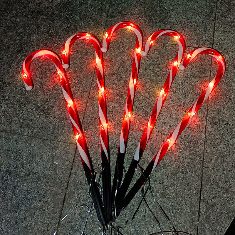 Cane Lights Christmas Outdoor Decor Solar Powered