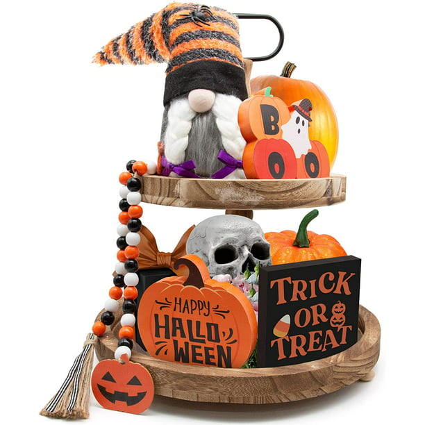 Halloween Trick or Treat Wooden Signs Decoration